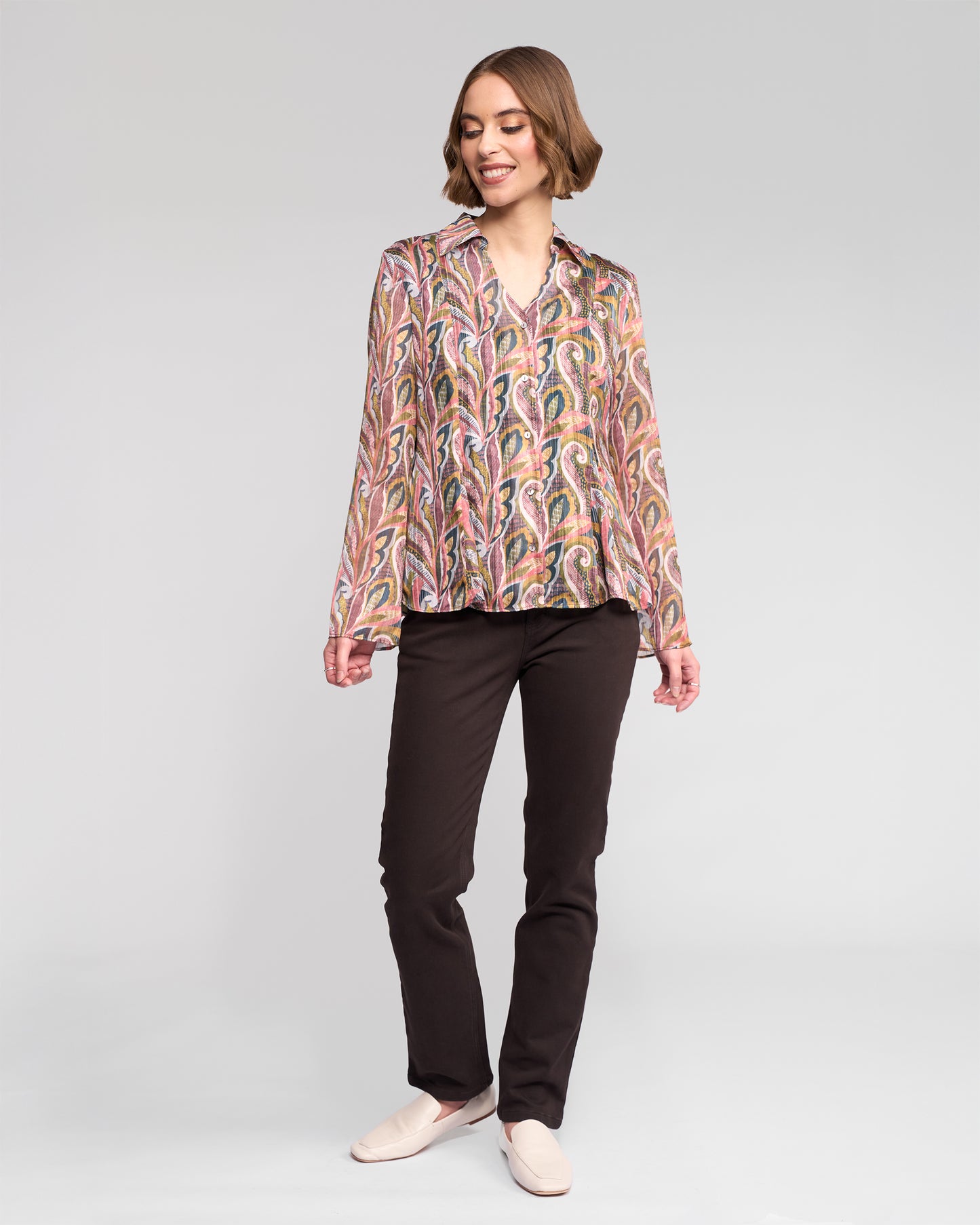 Valley Chiffon Shirt - Sable