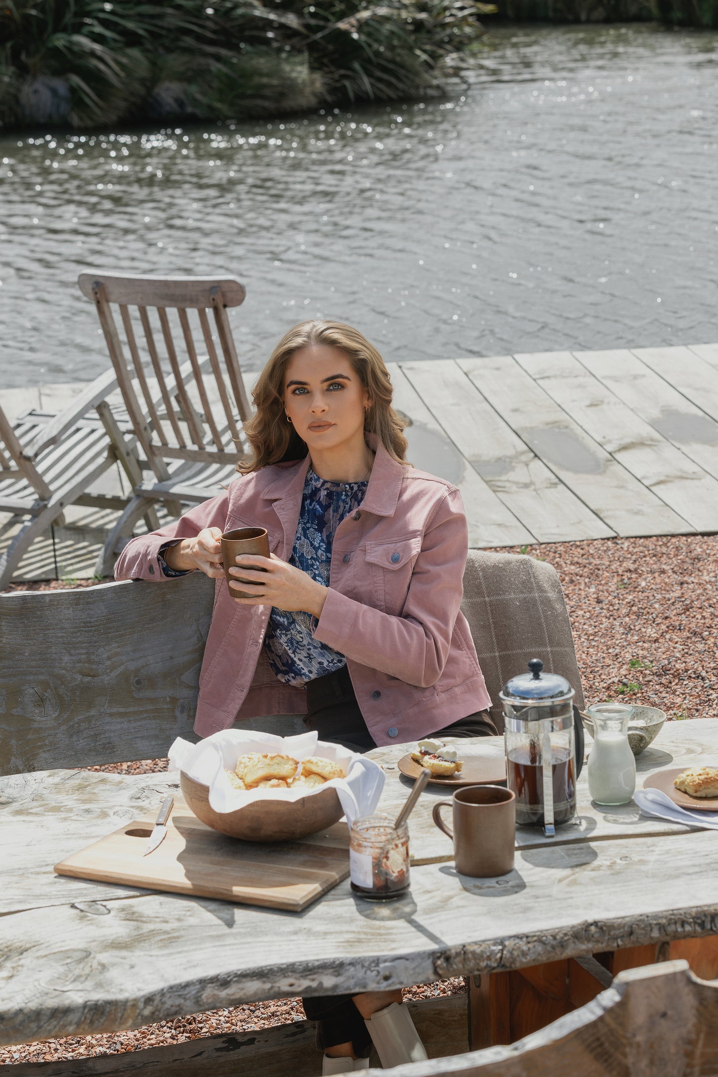 Core Cord Jacket - Dusky Pink