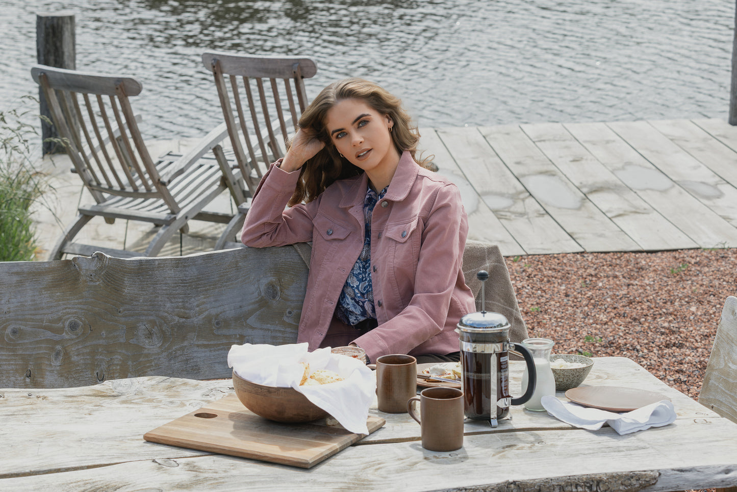 Core Cord Jacket - Dusky Pink