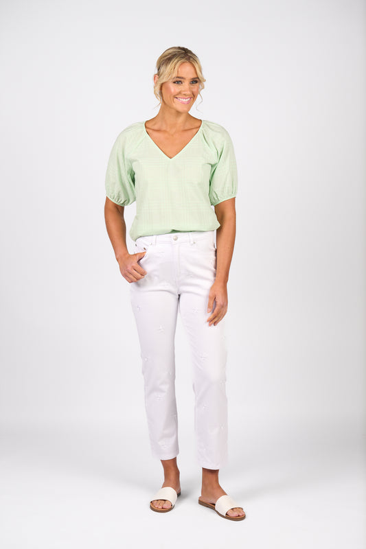 Ankle Grazer - 5013 - White Denim