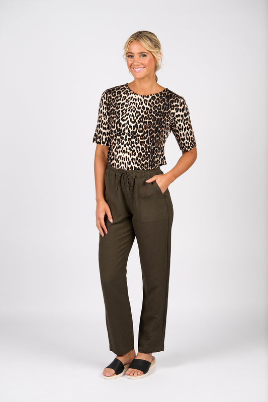 Ankle Grazer Pant - 5016 - Khaki