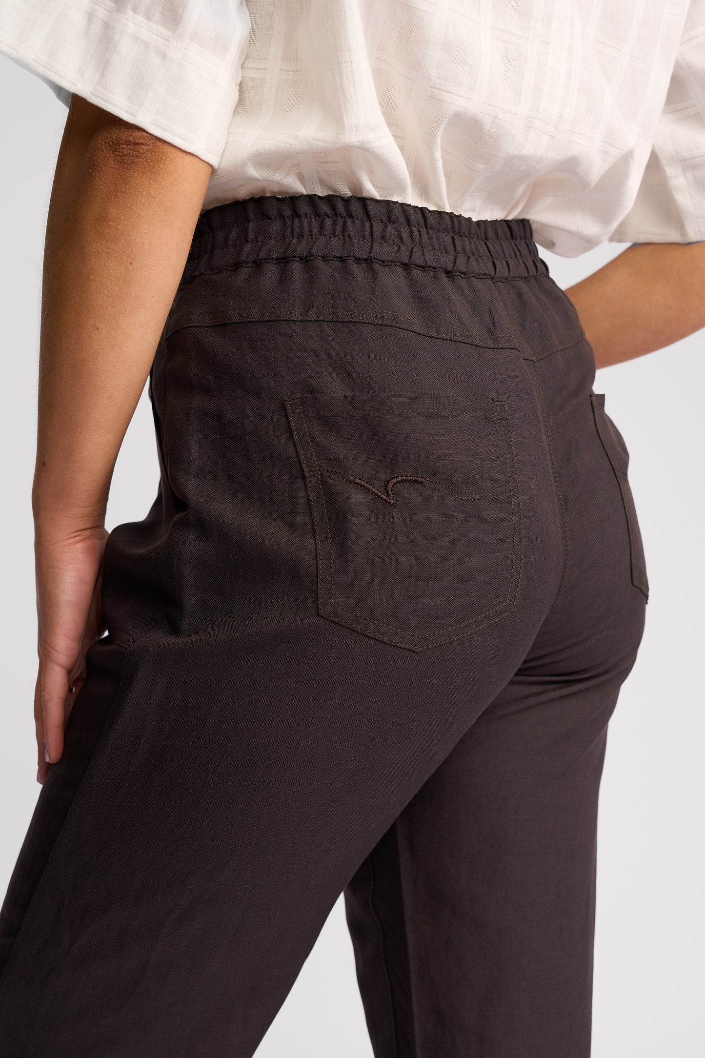 5016 - Oxford Pant - Chocolate - (Due 2nd Week Aug)