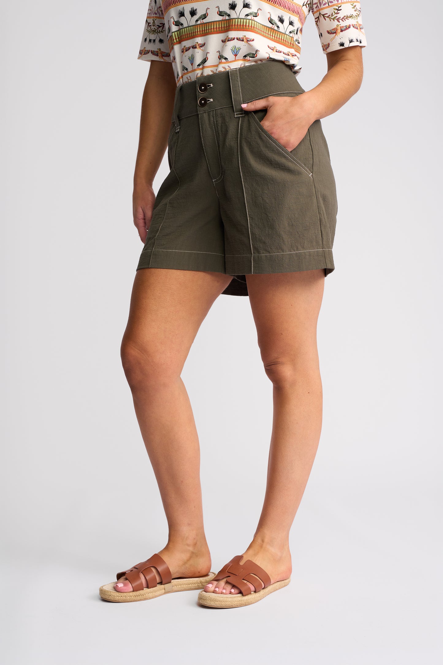 5055 - Lucy Short - Olive - (Due 2nd Week Aug)