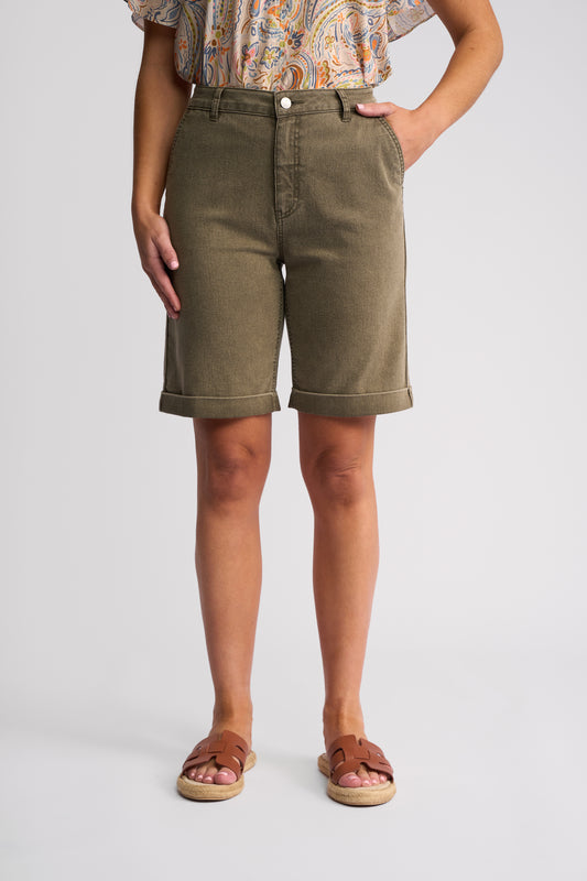 5775AS - Havana Short - Sage Stripe Denim - (Due 2nd Week Aug)
