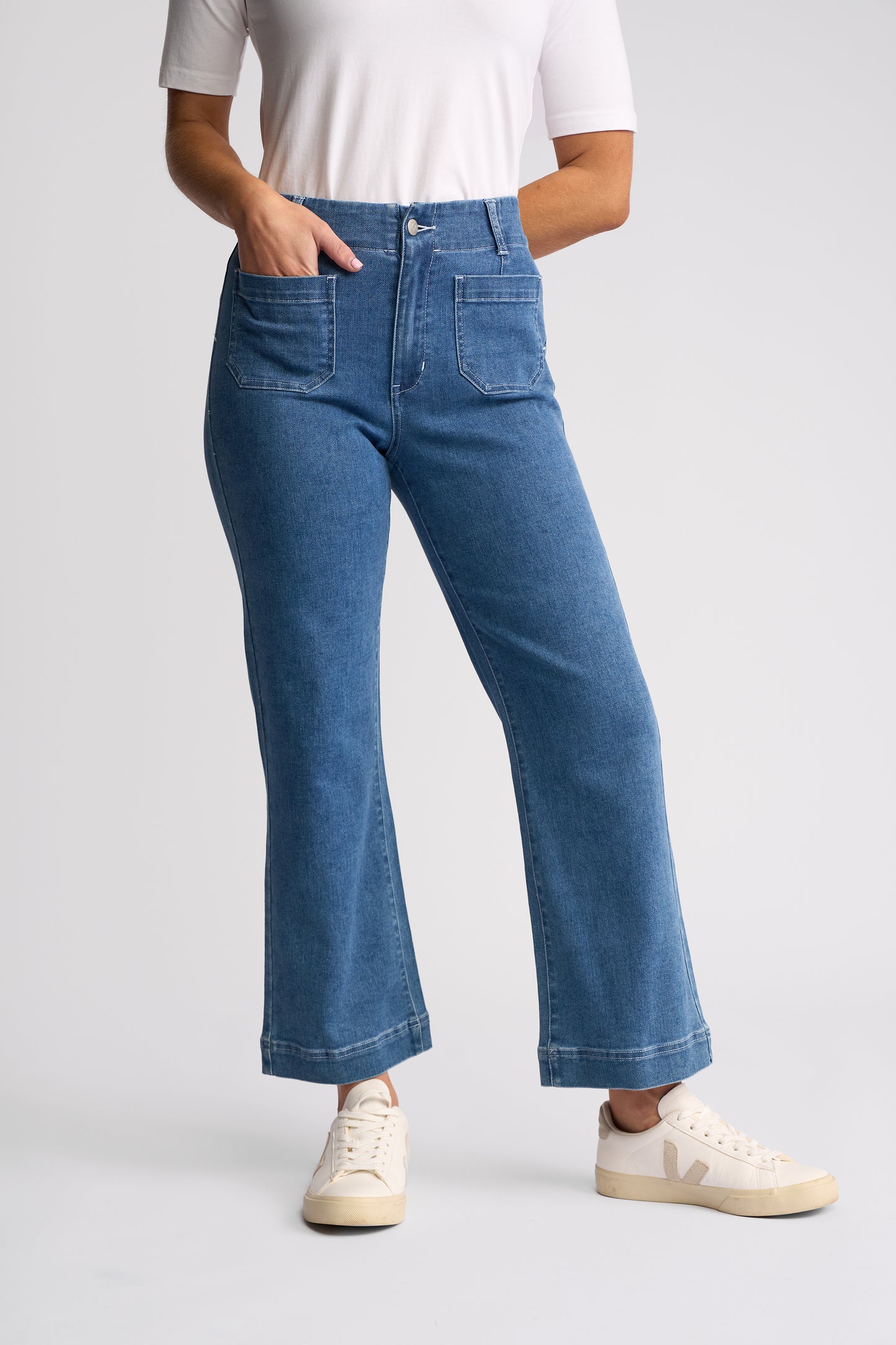 5995A - Daily Jean Ankle Grazer - Blue Hue