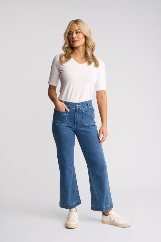 5995A - Daily Jean Ankle Grazer - Blue Hue - (Due 2nd Week Aug)