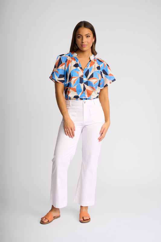5995A - Daily Jean Ankle Grazer - White Denim - (Due 2nd Week Aug)