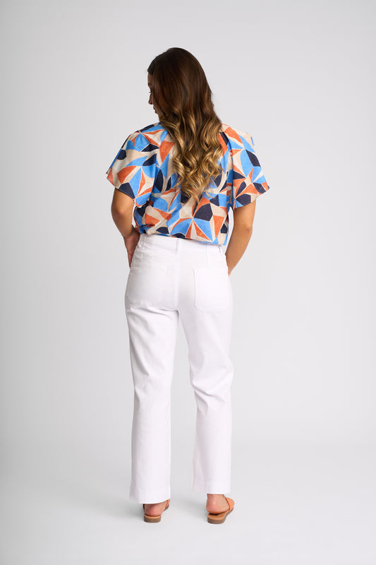 5995A - Daily Jean Ankle Grazer - White Denim - (Due 2nd Week Aug)
