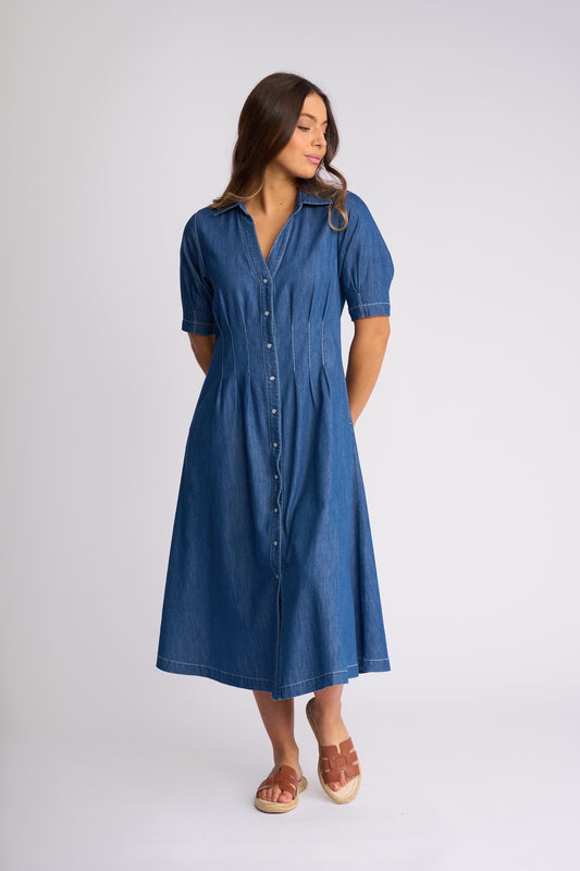 6114 - Addie Dress - Ocean (Due 3rd Week Aug)