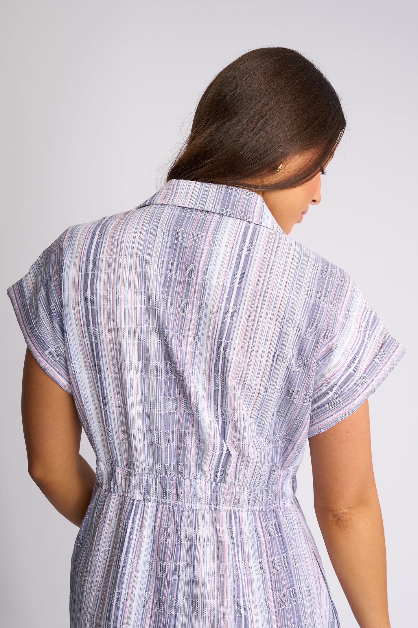 6127 - Noa Dress - Blue Stripe (Due 3rd Week Aug)