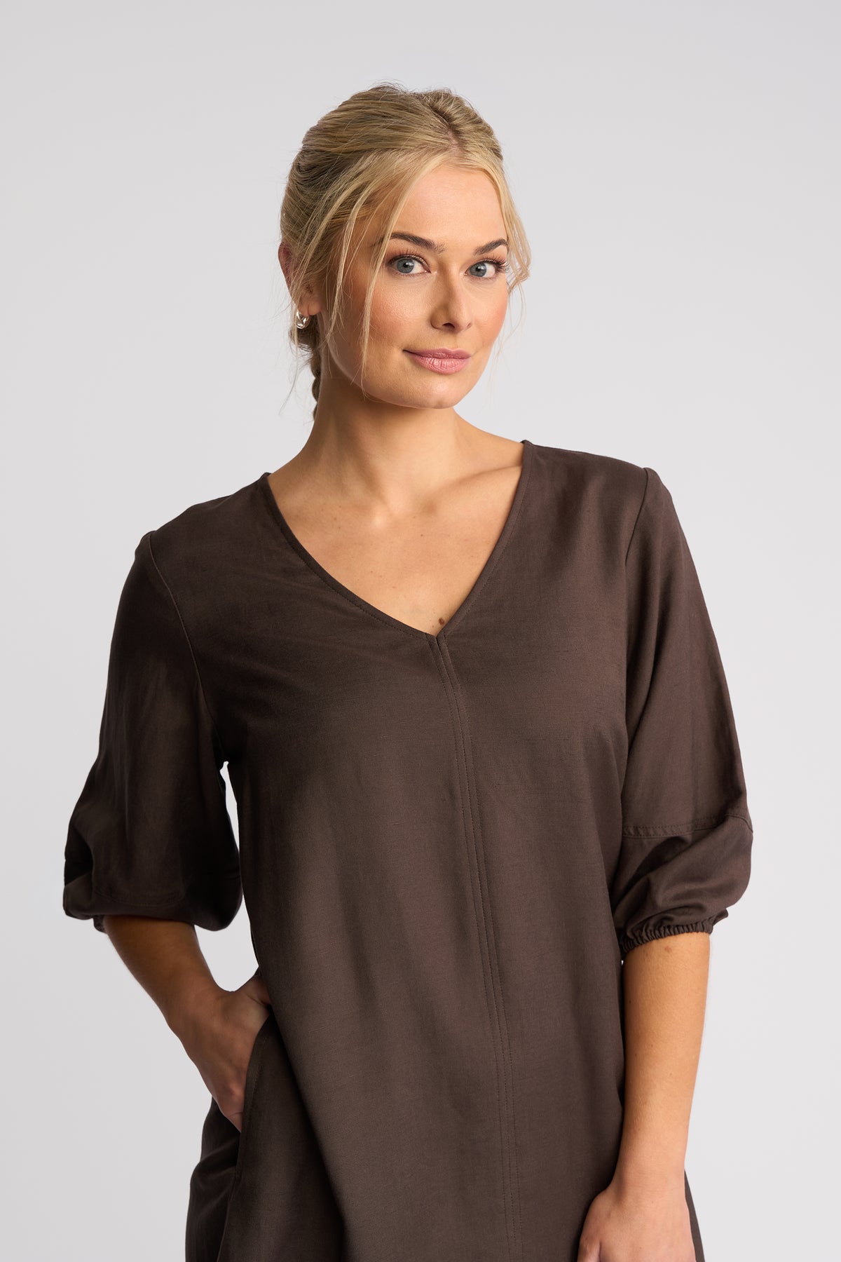 6134 - Newman Dress - Chocolate