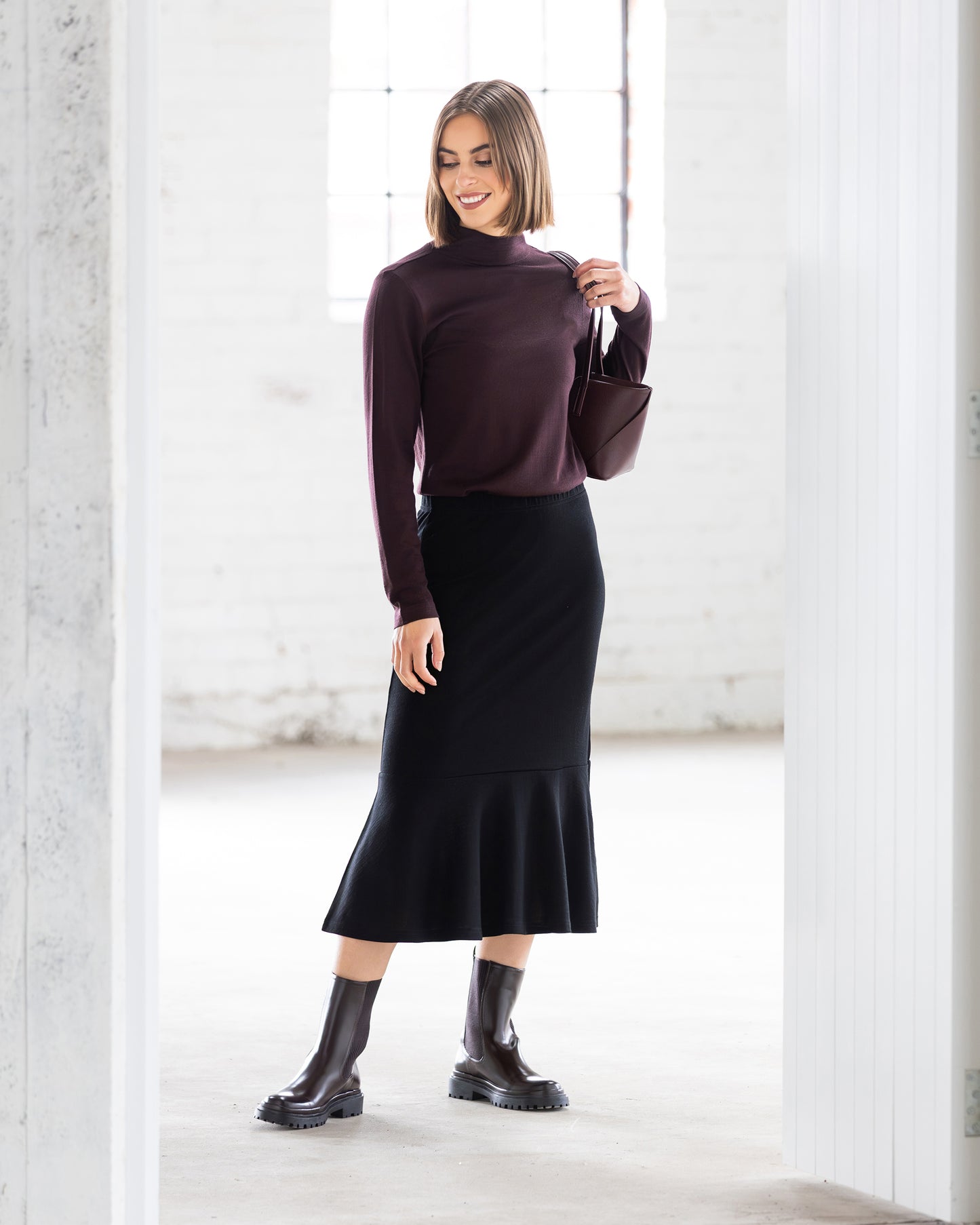 Carrie Merino Skirt - Black
