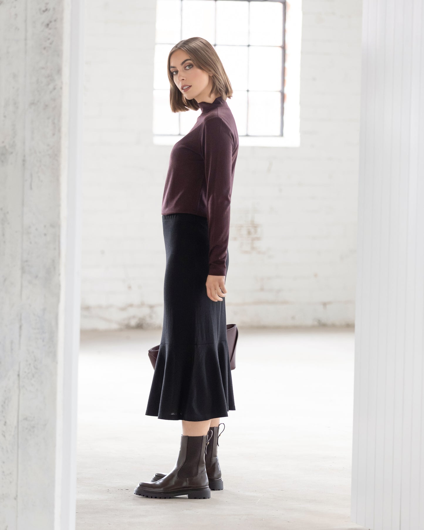 Carrie Merino Skirt - Black
