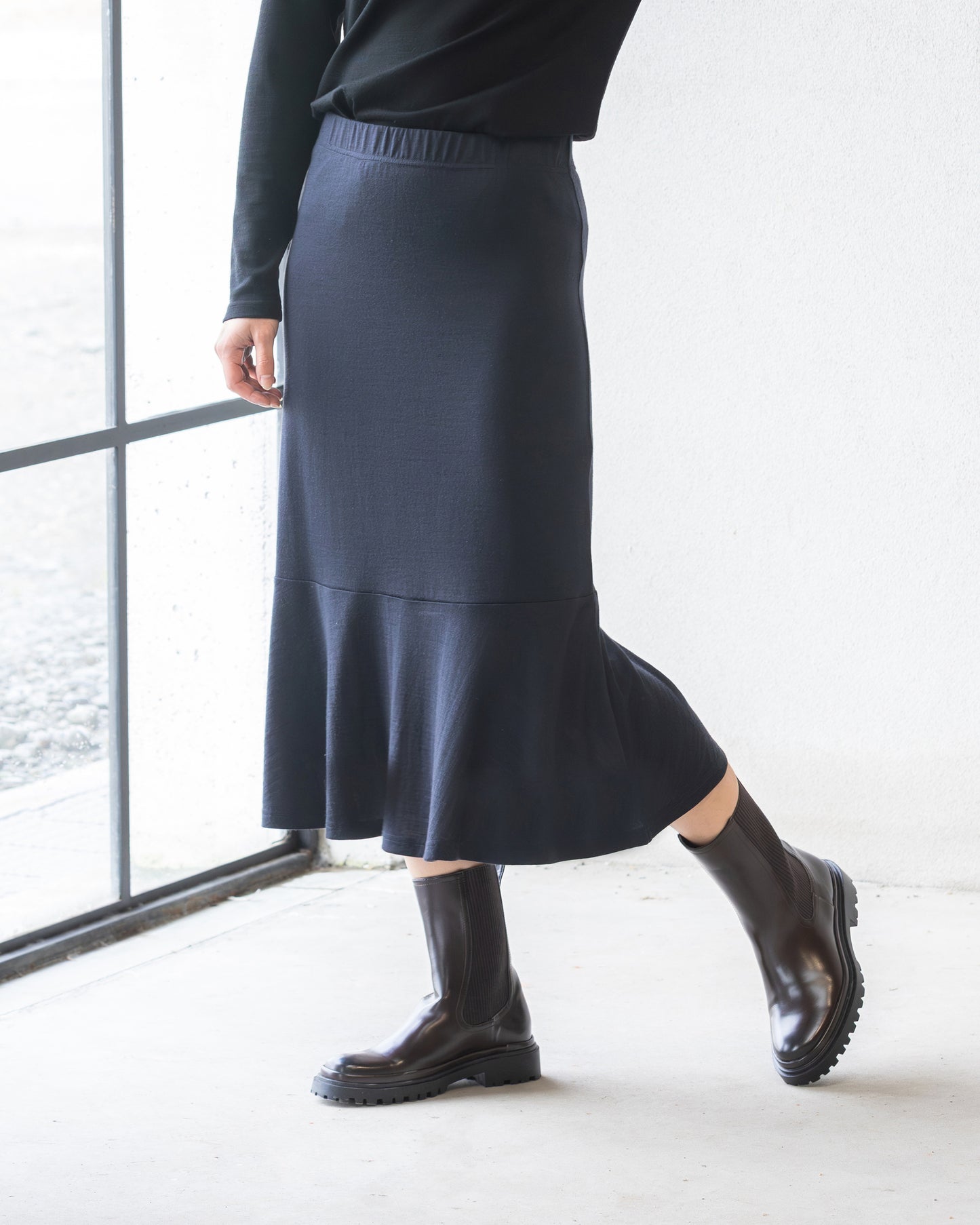 Carrie Merino Skirt - Midnight