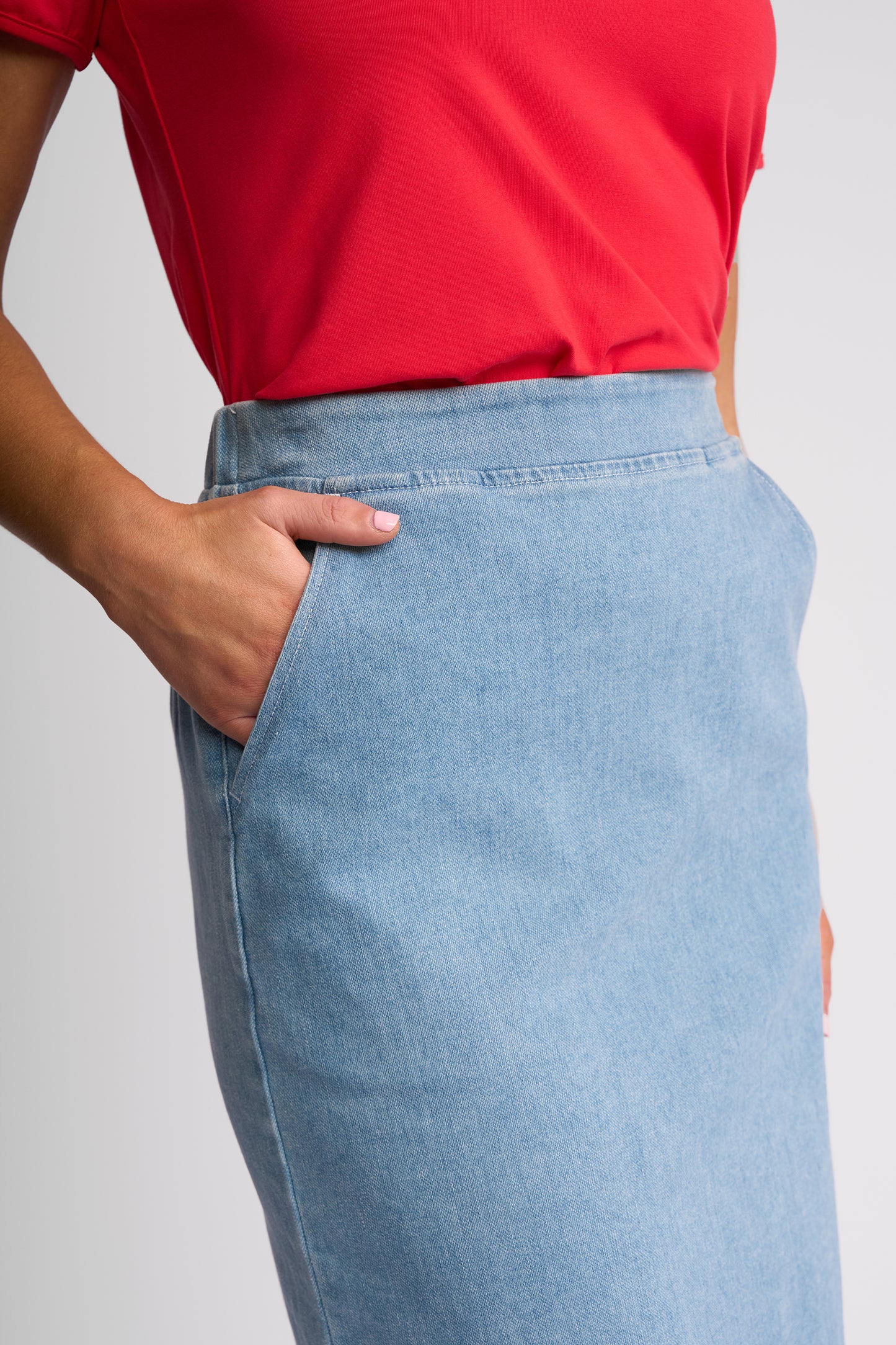 7066 - Terra Skirt - Light Wash Denim