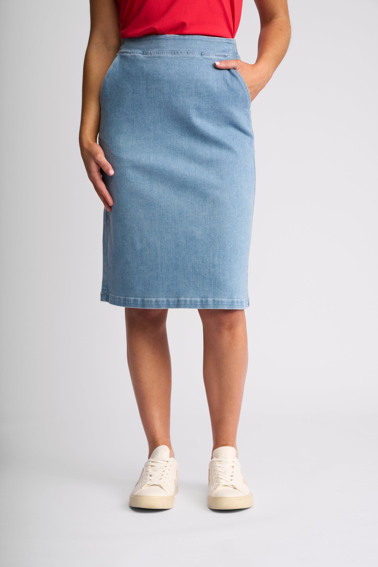 7066 - Terra Skirt - Light Wash Denim