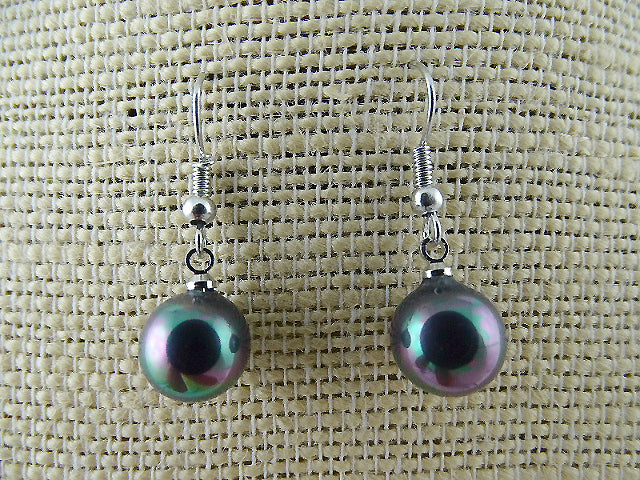 Sea-shell Black Pearl Earrings - PL0303