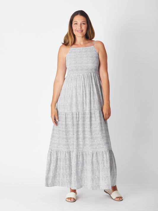 Luna Sky - Maxi Dress - PLD28008 - White/Navy - 50% Off - 1 x 8 left