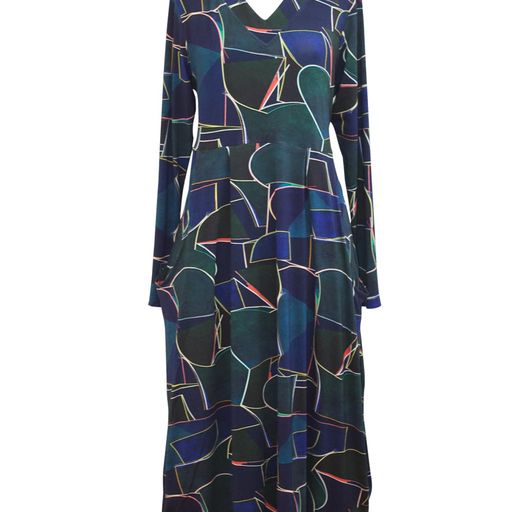 Bittermoon - Carly Dress - Blue/Green Abstract