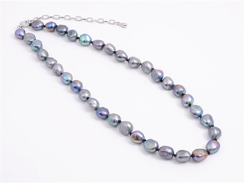 Black Irregular Freshwater Pearl Necklace - PL0344