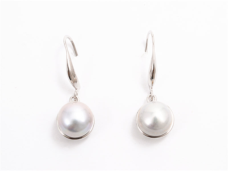 Freshwater Pearl Earring - Grey - PL0324