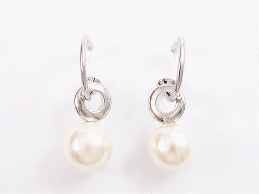 Pearl Earrings - MSE1183 - White