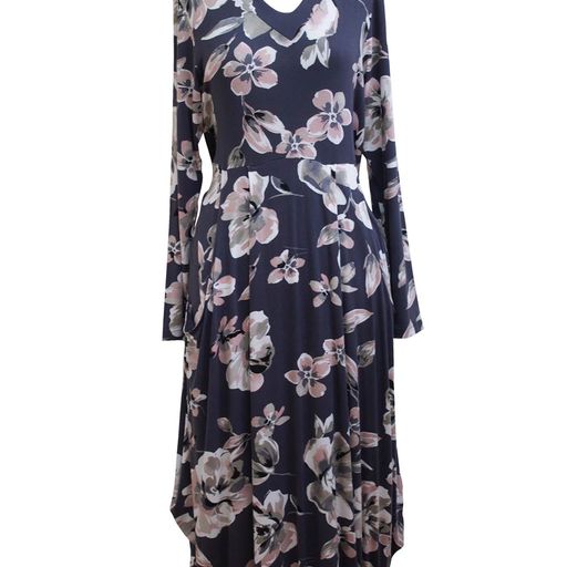 Bittermoon - Carly Dress - Grey/Pink Magnolia - 50% Off size 10 only left