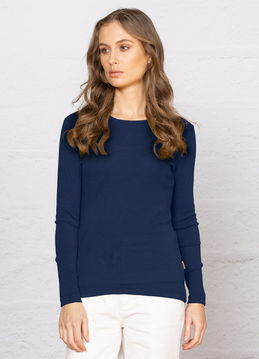 Bay Rd - Merino Harper Crew Neck - BR840 - Navy