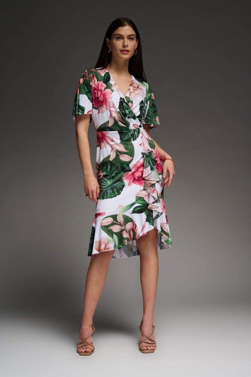 Joseph Ribkoff - Wrap Style Dress - Style 231722 - Floral