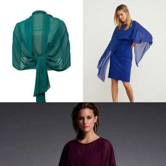 Joseph Ribkoff - Shawl - 223759 - 3 Colours Mineral Blue/ Sapphire Blue and Forest Green